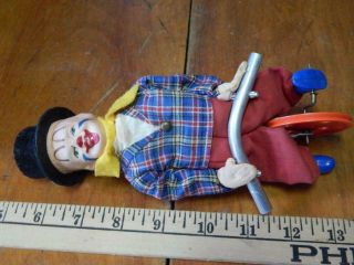 Fewo Toy Circus Clown Rides On Balancing High Wire 1950s Vintage W Germany