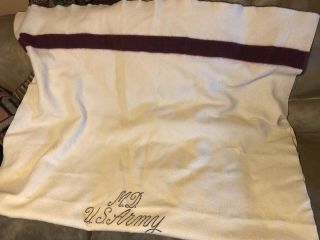 World War WWII US Army MD 1944 Wool Cabin Trade Blanket Vintage Antique 4