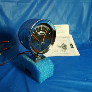 60s Vintage Accurate Ind Accessory Tachometer Hot Rod Muscle Car Chrome Tach Ai
