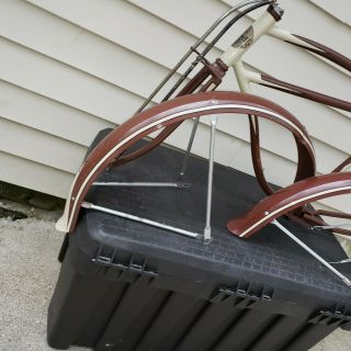 Vintage prewar Mead ranger bicycle frame fork & fender,  schwinn,  autocycle,  antique 10