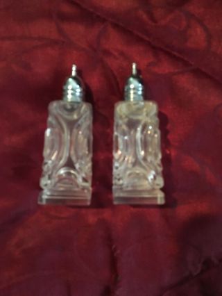 Antique Crystal Salt & Pepper Shakers.  Truly Check Pics.  Students Sell