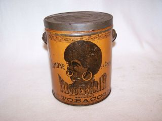 Antique Niggerhair,  B.  Leidersdorf Co. ,  Milwaukee,  Wi.  Tobacco Tin Pat.  Date 1878