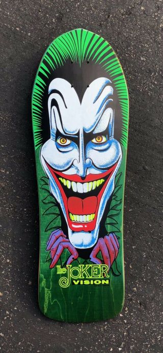 Very Rare Vintage 1989 Vision Joker Skateboard Deck Dc Comics Nos