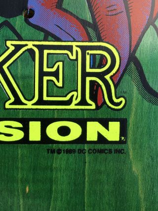 Very Rare Vintage 1989 Vision JOKER Skateboard Deck DC Comics NOS 8