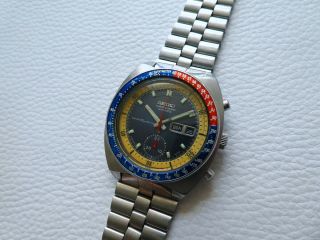 Rare Vintage Steel SEIKO Pogue Automatic Men ' s Chronograph watch from 1974 ' s 5