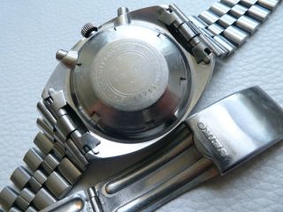 Rare Vintage Steel SEIKO Pogue Automatic Men ' s Chronograph watch from 1974 ' s 9