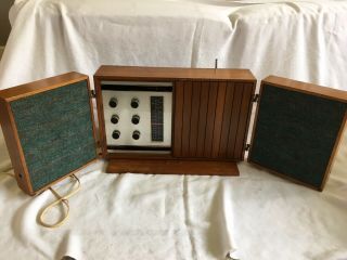 Vintage General Electric Table Radio Tube Model T 1000c Stereophonics Speakers