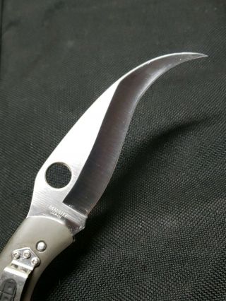 Spyderco G - 2 Stainless Folding Pocket Knife Civilian Collectors Vintage Blade 7