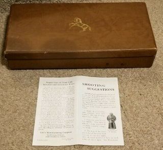 Vintage Colt.  22lr Officers Model Special Revolver Pistol Box Case With Brochure