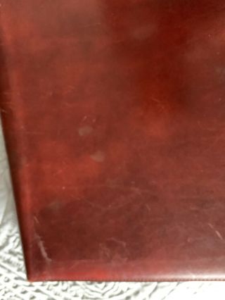 Bosca Leather Portfolio Hand Stained Hide Padfolio Writing Pad Brown USA Vtg 6