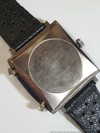 Rare Vintage Heuer 1133 XL Monaco Mens Chronograph Date Steel 1970s Automatic 11
