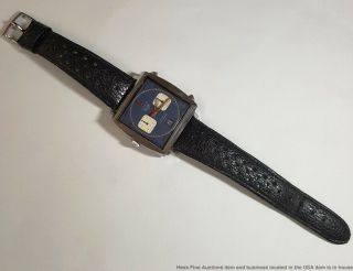 Rare Vintage Heuer 1133 XL Monaco Mens Chronograph Date Steel 1970s Automatic 7