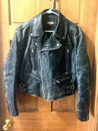 Rare Vintage Easy Riders Size M Distressed Leather Motorcycle Jacket Brando