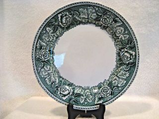 Arabia China,  Finland Porcelain Bread And Butter Plate Green Garland Pattern.