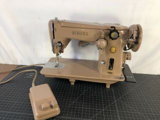 Vintage Singer Model 306k Sewing Machine All Metal W/ Pedal 2
