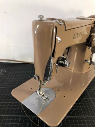 Vintage Singer Model 306K Sewing Machine All Metal W/ Pedal 2 6