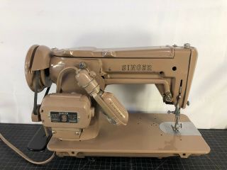 Vintage Singer Model 306K Sewing Machine All Metal W/ Pedal 2 7