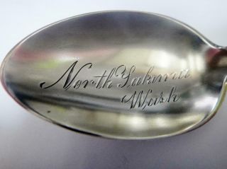 Antique Large Size Sterling Silver Spoon,  Full Figural Lady Astride a Horse. 6