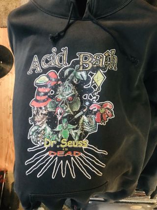 Vintage Acid Bath Dr Seuss Is Dead Hoodie Very Rare Band Merch
