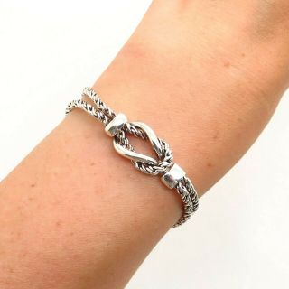 Tiffany & Co.  Italy 925 Sterling Silver Double Twisted Rope Chain Bracelet