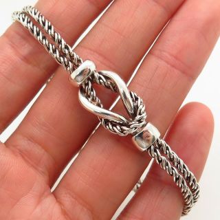 Tiffany & Co.  Italy 925 Sterling Silver Double Twisted Rope Chain Bracelet 4