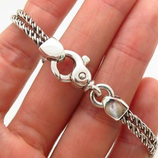 Tiffany & Co.  Italy 925 Sterling Silver Double Twisted Rope Chain Bracelet 5