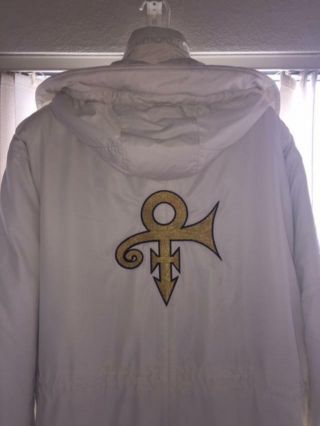& Rare Prince White NPG BRR Jacket GOLD Symbol From Paisley Park w/Hat 3