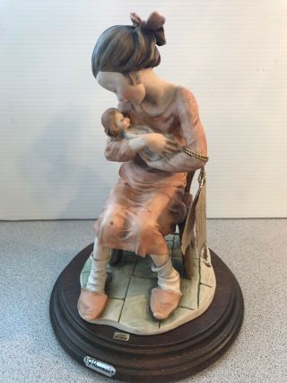 Capodimonte Italian Porcelain Figurine Mother Child Signed Numbered W Cert.