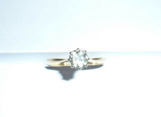 Vintage.  50 Ca Diamond,  Platinum Setting,  18 Ca Gold Engagement Ring.