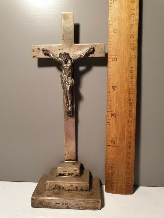 Sterling Silver Crucifix,  Small Alter Cross.  Detail And.