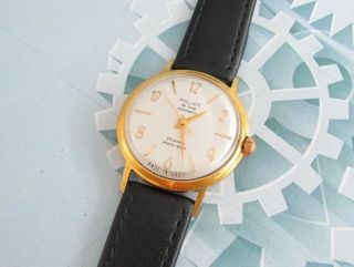 Poljot De Luxe Automatic Ussr Gold Plated Vintage Mechanical Wristwatch