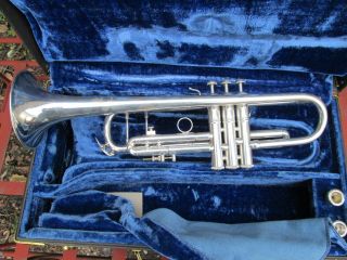 Bach Trumpet Model 37 Stradivarius Silver Plate Circa 1977 Vintage Horn
