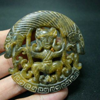 Exquisite Red Mountain Culture Jade Hand - Carved Jade 451