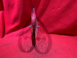 NOS VINTAGE RARE ARAYA 7L RED FRONT WHEEL 20X1.  75 BMX FREESTYLE RACING 2