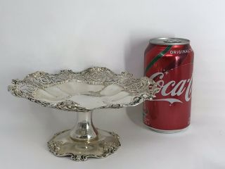 Antique Shreve Crump & Low Sterling Silver Serving Compote w/ Faces 10