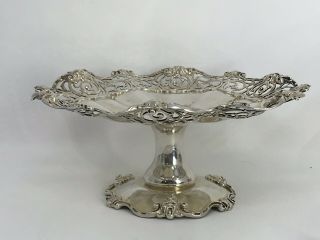 Antique Shreve Crump & Low Sterling Silver Serving Compote w/ Faces 6