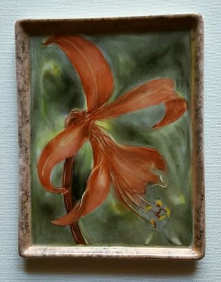 Hand - Painted Porcelain Tray - With Resurrection Lily