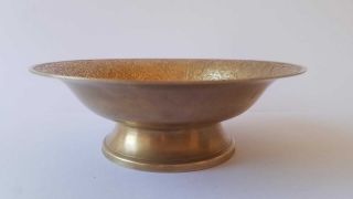 Antique Copper Brass Bowl Rare Vintage Art Crafts Handmade Jerusalem Very Old 4
