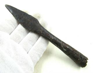 Authentic Medieval Viking Era Military Iron Socketed Spear Head - L690