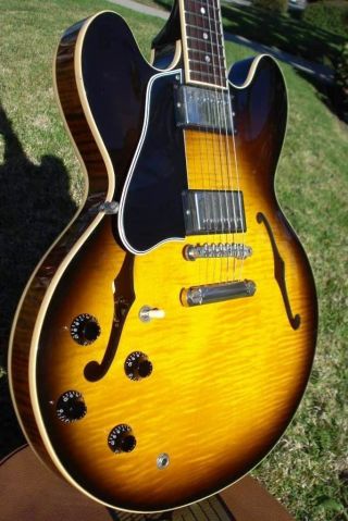 Vintage 1999 Left Handed Lh Gibson Es 335 Gloss Vintage Sunburst Ohsc.