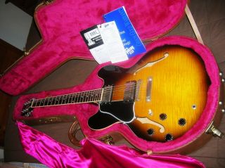 Vintage 1999 Left Handed LH Gibson ES 335 Gloss Vintage Sunburst OHSC. 8