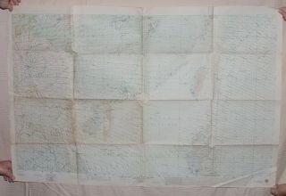 Rare Wwii 6/1943 Huge Aaf Map Loran Taiwan Jolly Roger Jr2 - 014