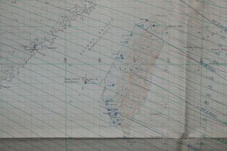 RARE WWII 6/1943 HUGE AAF Map LORAN Taiwan Jolly Roger JR2 - 014 5