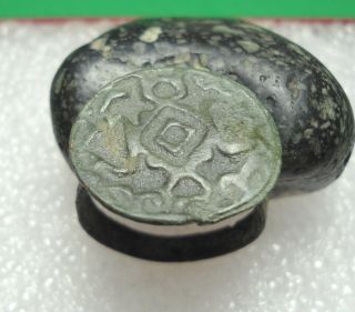 Ancient Roman Bronze Ring Authentic Antique Rare R639