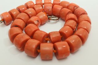 100 Natural Organic Untreated Undyed Shrimp Salmon Color Coral Necklace
