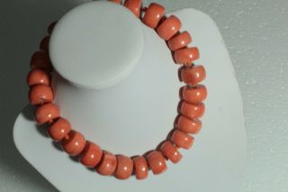 100 Natural Organic Untreated Undyed Shrimp Salmon Color Coral Necklace 4