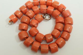100 Natural Organic Untreated Undyed Shrimp Salmon Color Coral Necklace 5