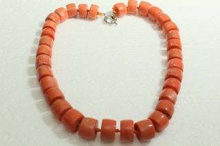 100 Natural Organic Untreated Undyed Shrimp Salmon Color Coral Necklace 6