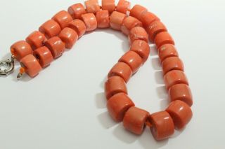 100 Natural Organic Untreated Undyed Shrimp Salmon Color Coral Necklace 7