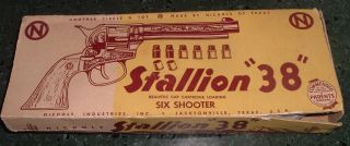 Vintage 1950s Nichols Industries Stallion 38 Cap Gun Six Shooter Box Only